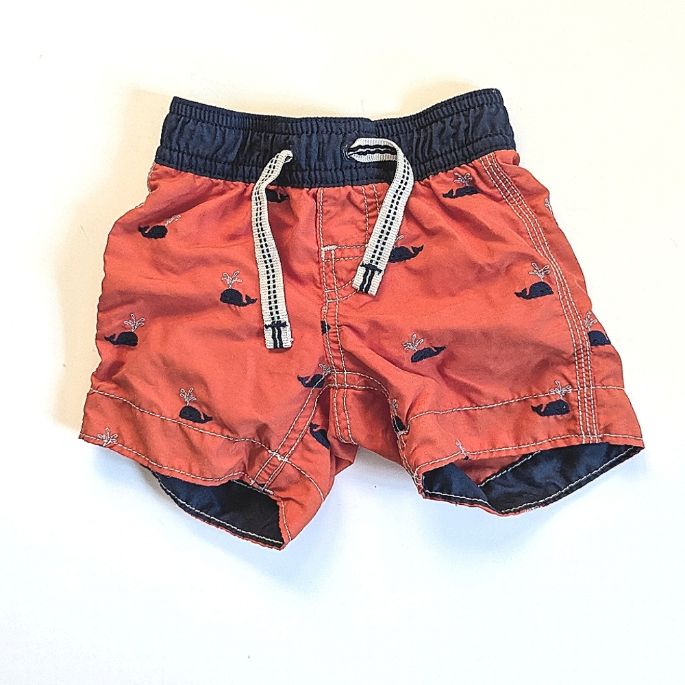 babyGap Nautical Orange Swimming Trunks 3-6month